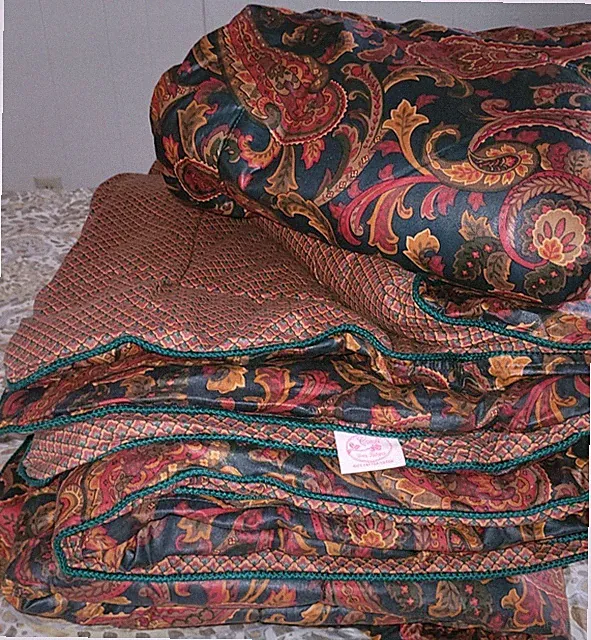 3 Pcs Croscill Paisley Reversible Queen Comforter & 2 Shams Regal Elegant Derby