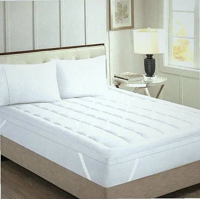 300 GSM EGYPTIAN COTTON MATTRESS PAD - 21 INCH DEEP POCKET WHITE SOLID US SIZES