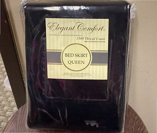 Bedding: NWOT "Elegant Comfort" Bed Skirt Queen 1500 Thread Count