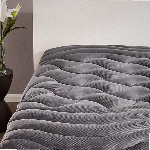 Cooling Mattress Topper Cal King Deep Pocket 8-21in Quilted Pillow Top Grey