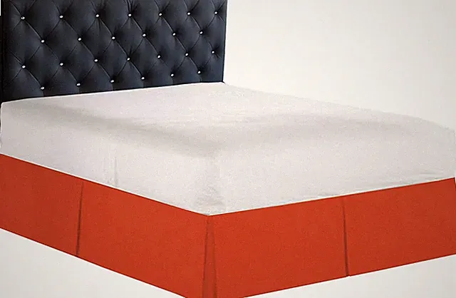 Elegant Comfort 1500 Thread Count Bed Skirt / Dust Ruffle, Rust, Twin
