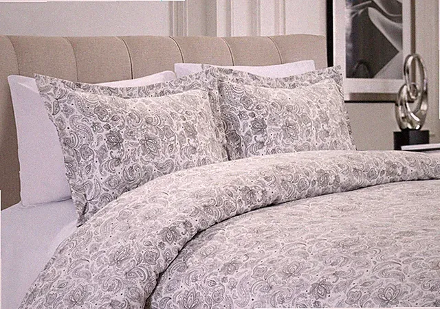 Elegant Comfort 3-Piece Paisley Printed Duvet Cover Set - Comforter Cover with B
