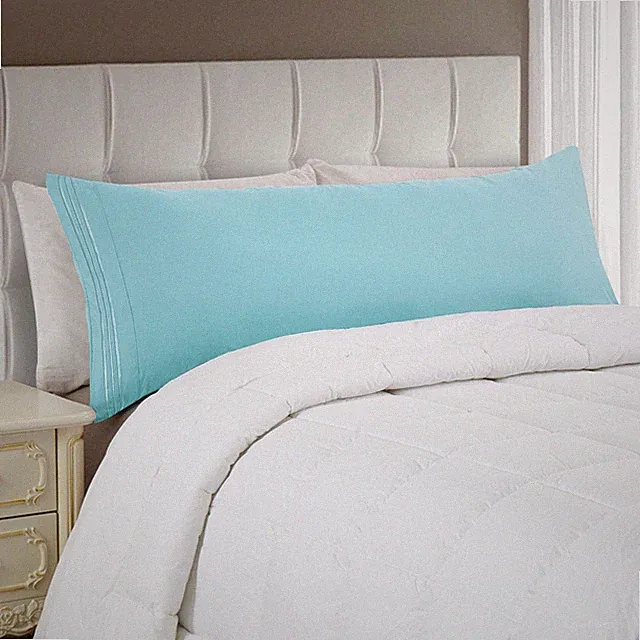 Elegant Comfort Body Pillowcase - 1 Piece - 3 Line Embroidery
