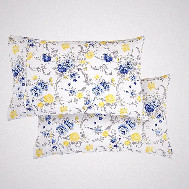 Elegant Comfort Floral and Stripe Pattern Pillowcases