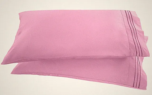 Elegant Comfort Light Pink King Size Pillowcase Ultra Soft Fade Resistant Mic...