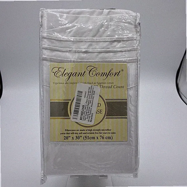 Elegant Comfort Soft 2 Piece Standard Pillowcase Set 20”X30” New Free Ship