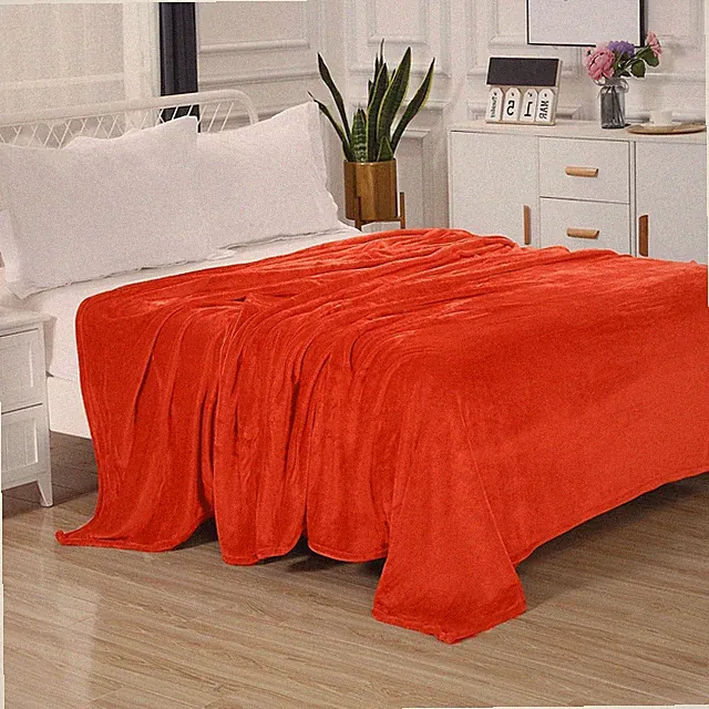 Elegant Comfort Velvet Plush Fleece Blanket Solid Color Design - Velour Blanket