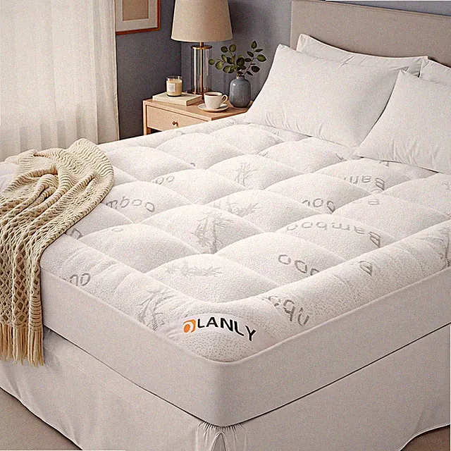 King Mattress Topper – Viscose Made from , Cooling Soft King Pillow Top Mattr...