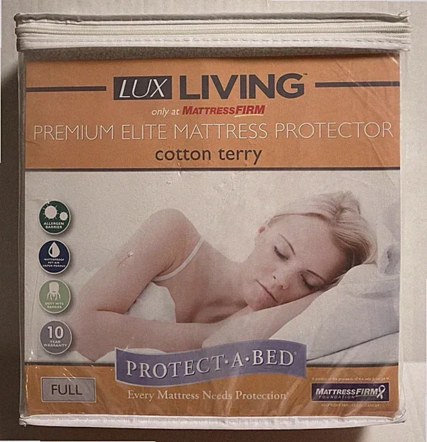 Lux Living FULL Double Premium Elite Mattress Cover Protector Pad Cotton Terry