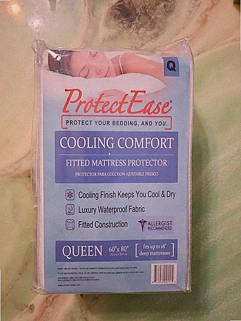 Protect Ease Cooling Comfort Fitted Mattress Protector Queen 60 X 80 NEW