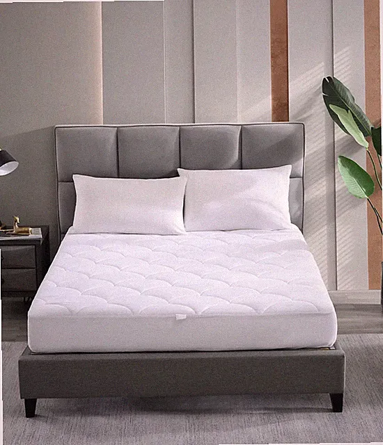 Royal Luxe King Mattress Pad Quilted Water-Resistant Down Alternative White NEW